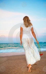 woman in white cover